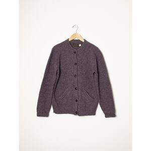 Vintage Eddie Bauer Dusty Purple Wool-Blend Sweater Cardigan XL